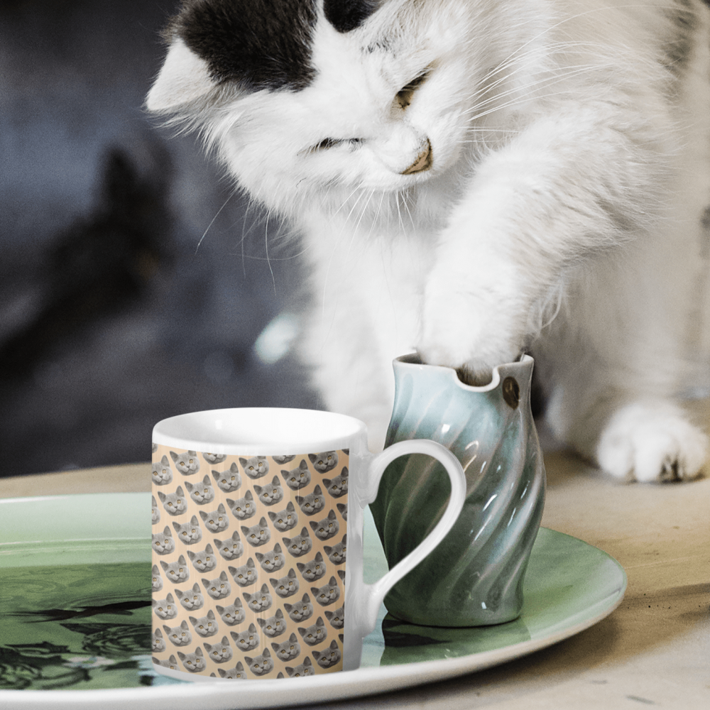 طباعة كوب بصور حيونك الأليف مكررة