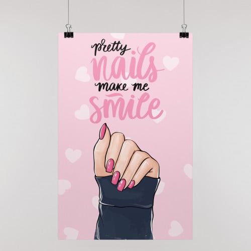 بوستر pretty nails makes me smile