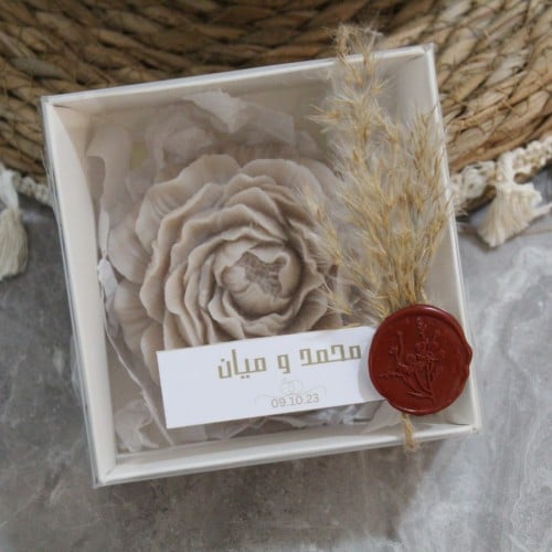 توزيعات شمعة زهرة الفاوانيا peony