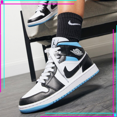 Jordan 1 Mid University Black White