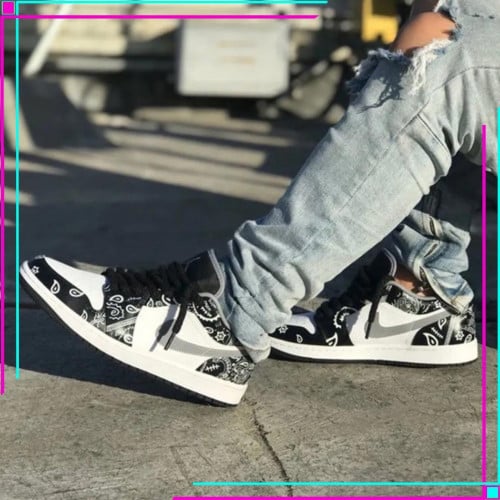 Jordan 1 Low Bnds Custom Paisley