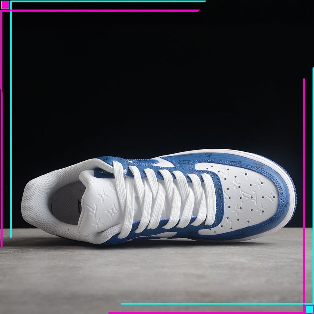 Louis Vuitton x Nike Air Force 1 By Virgil Abloh Blue Scarpa