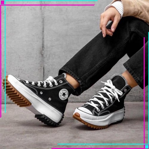 Converse Run Star Hike Hi Black White Gum