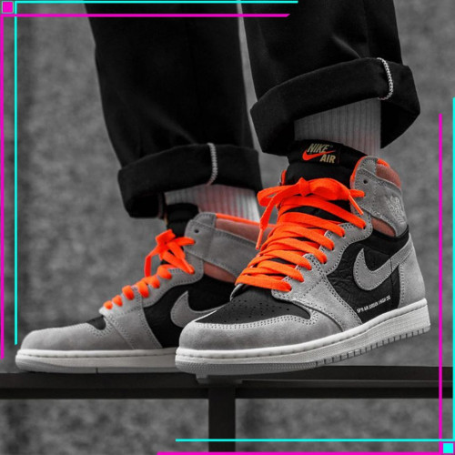 Jordan 1 Retro High Neutral Grey Hyper Crimson