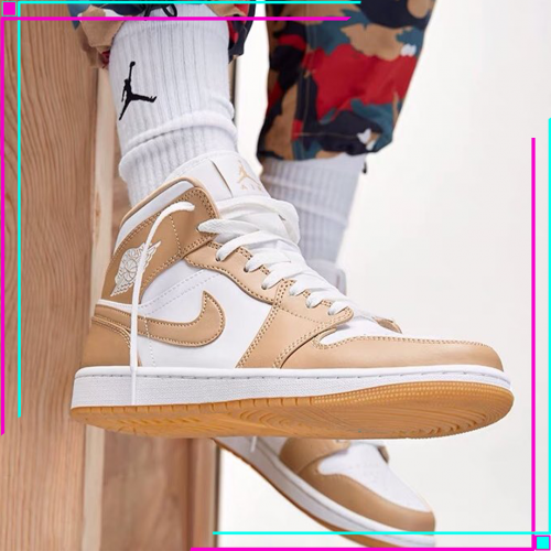 Jordan 1 Mid Tan Gum