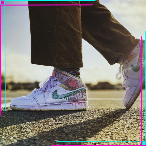 Jordan 1 Mid Paint Drip