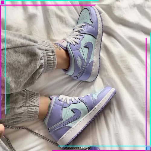Jordan 1 Mid Purple Aqua