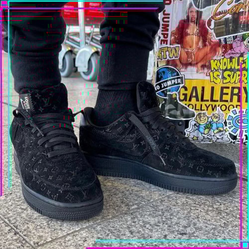Louis Vuitton x Nike Air Force 1 By Virgil Abloh Black