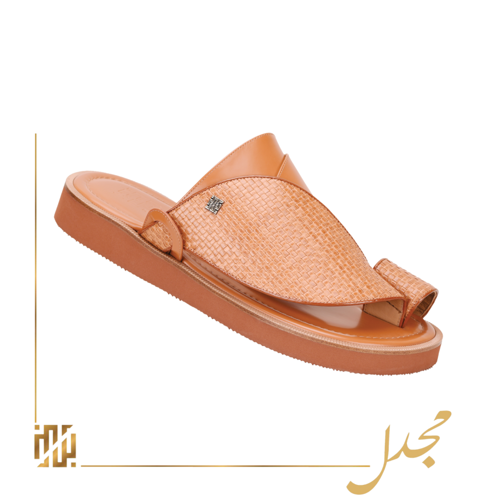 حذاء مجدل رفيع باللون الطوبي
