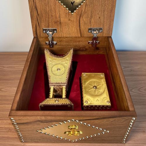 طقم مبخرة ملكية ٢٦ سم مع علبة عود