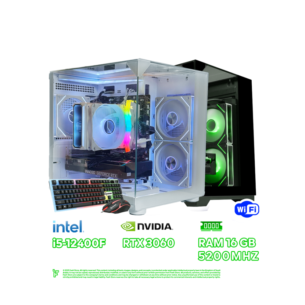 ECO Gaming PC | Intel Core i5-12400F, RTX 3060, 16GB DDR5