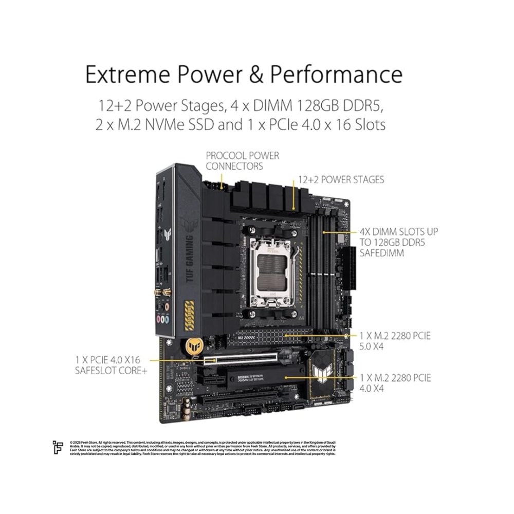 ASUS TUF GAMING B650M-PLUS WIFI – Micro-ATX AM5 Motherboard with