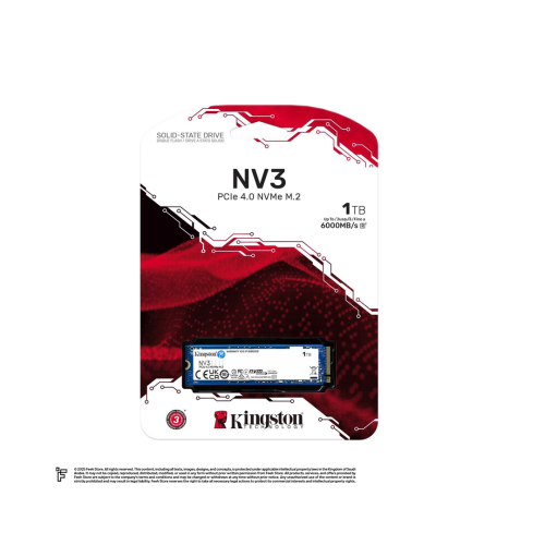 Kingston NV3 1TB M.2 NVMe PCIe SSD – 6000MB/s High-Speed