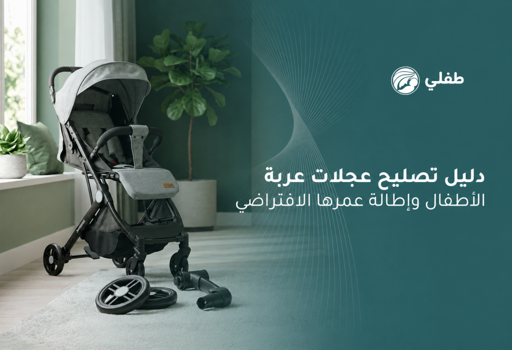 تصليح عجلات عربة الأطفال