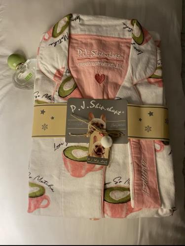 بجامة ماتشا .قطني بأكمام طويلة