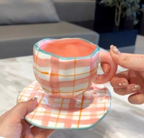 كوب سيراميك بنقش كاروهات