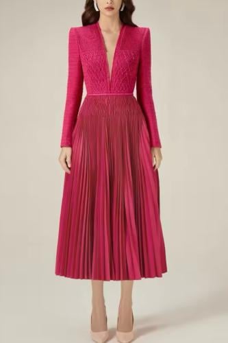 فستان سهره أحمر  تويد