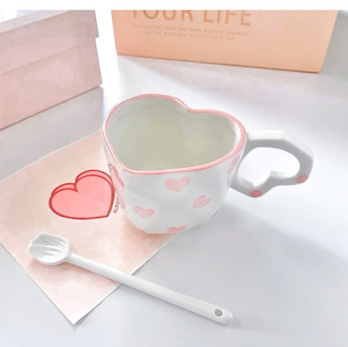 كوب سيراميك شكل قلب