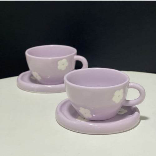 كوب سيراميك شكل ازهار