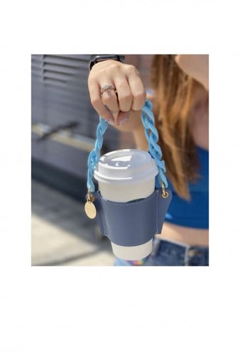 حامل كوب جلدي فاخر