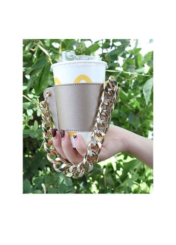 حامل كوب جلدي فاخر