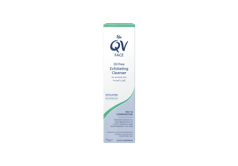 QV Sensitive Skin Oil Free Facial Scrub & Cleanser 75g