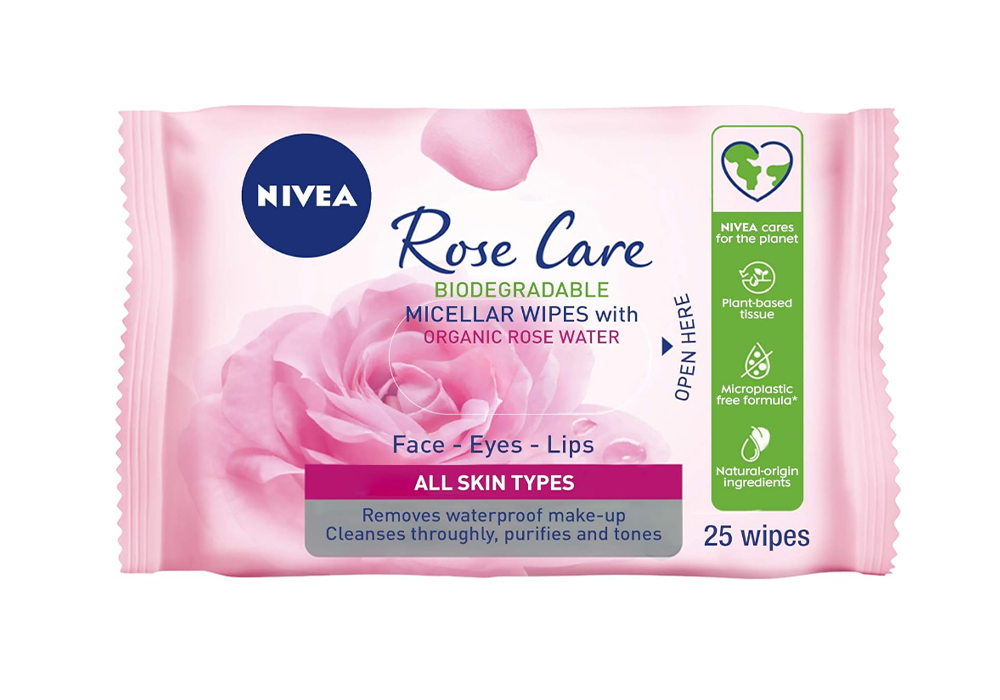 نيفيا روز كير مناديل مزيل مكياج 25حبه