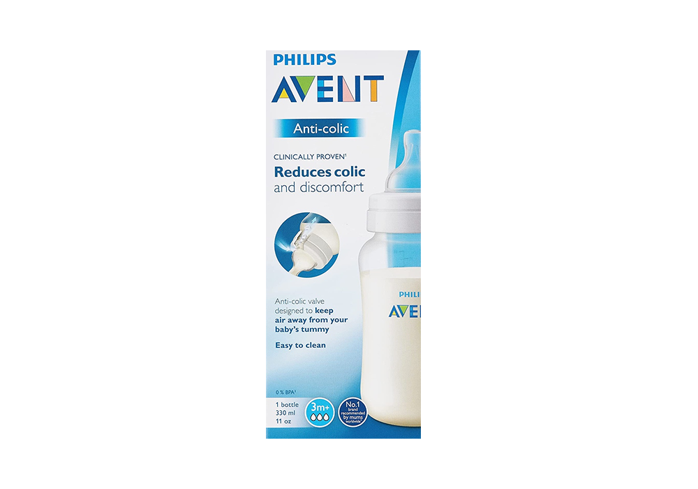 Avent +3m Anti-Colic Plastic Feeding Bottle 330ml 816/61