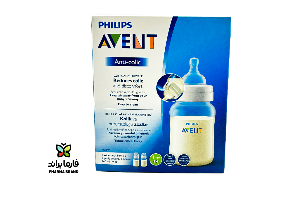Avent Plastic Bottles +1m Anti-Colic 2pcs 260ml 813/62