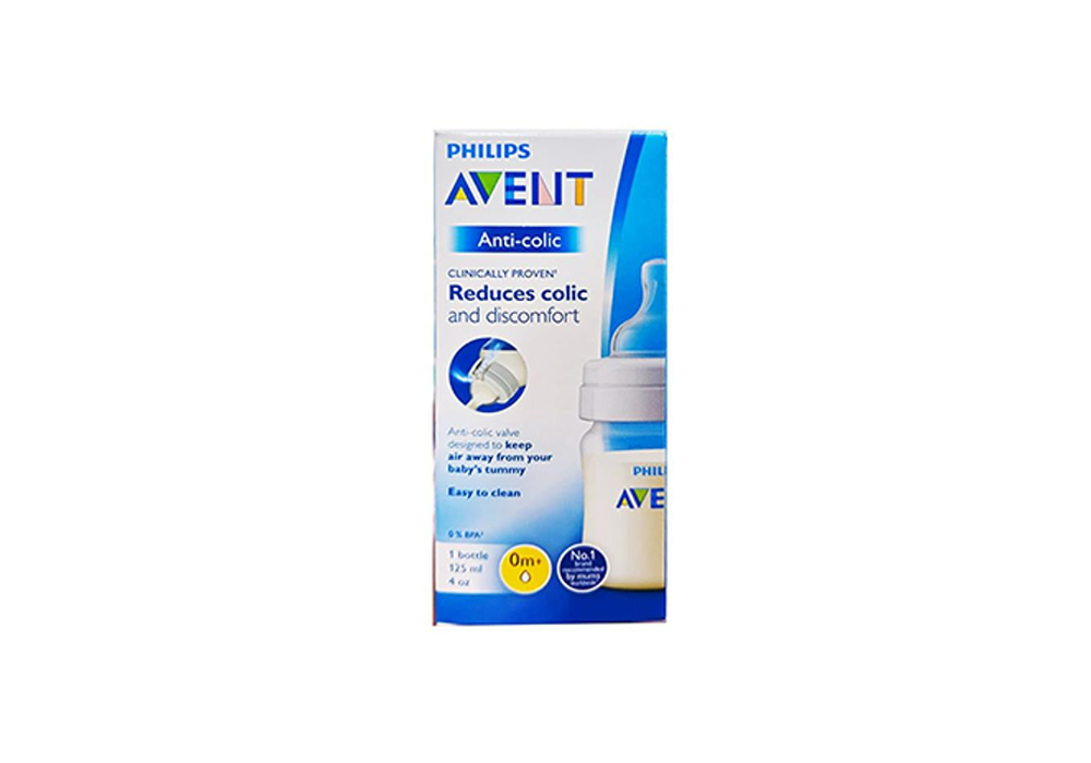 افنت رضاعة بلاستيك +0m مضاد للمغص 125مل 810/61