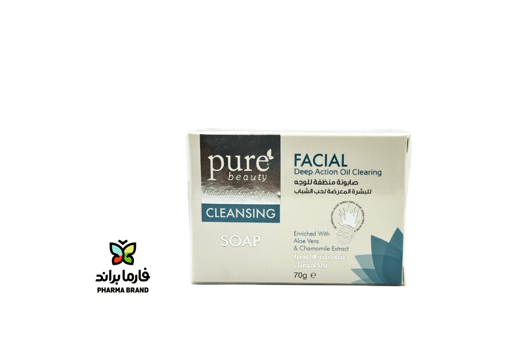 بيور بيوتي صابون منظف للوجه وحب الشباب 70جرام
