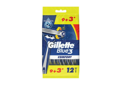 جيليت مكائن حلاقة بلو 3 كمفورت 3+9 حبة 0608
