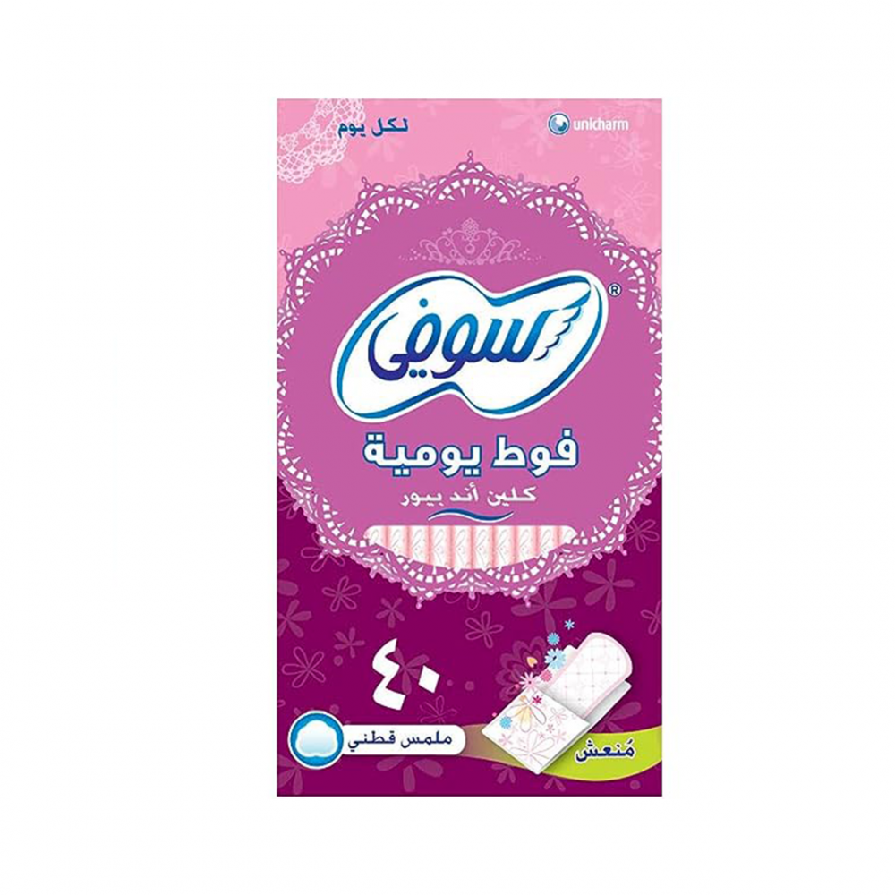 سوفي فوط صحية نسائية يومية كلين اند بيور منعش 4*40/ 58312