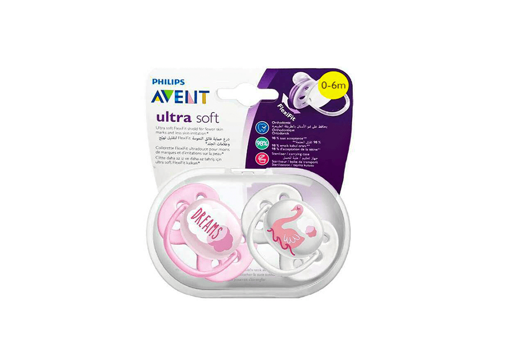 Avent Philips Ultra Soft Pacifier 0-6 months 2pcs 222/02
