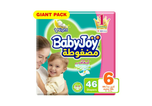 بيبي جوي حفاضات اطفال رقم 6 كبير جداً 46 حبة