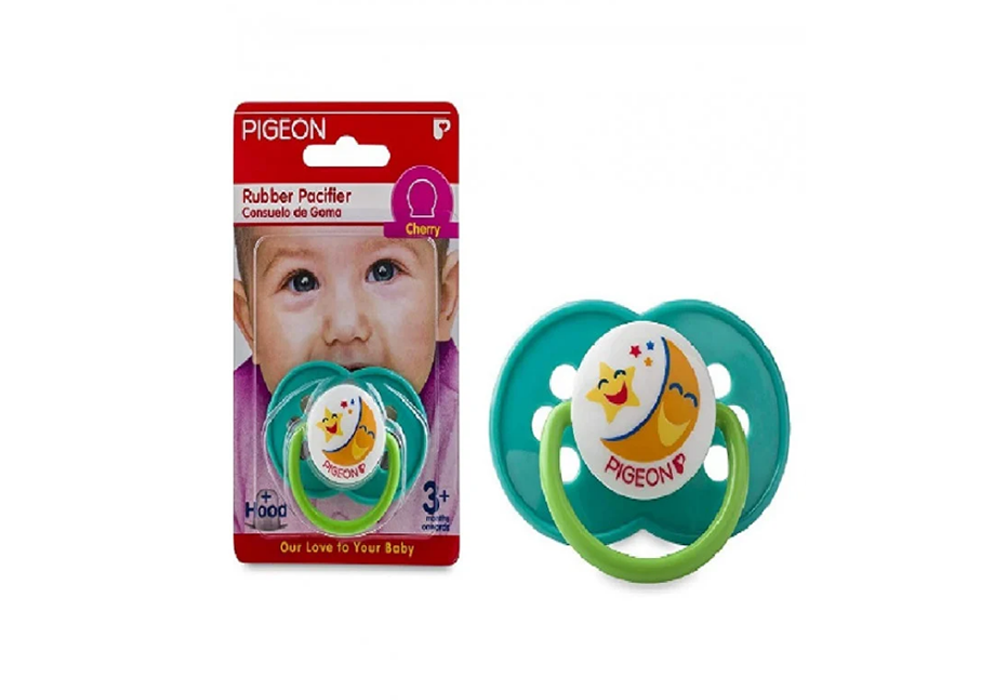 Pigeon Pacifier Blue Cherry Shape +3