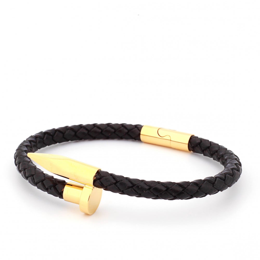 French Modern Marine Mesh 18 Karat Yellow Gold Bracelet | Chairish