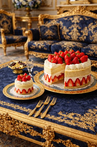 طقم كيك ذهبي