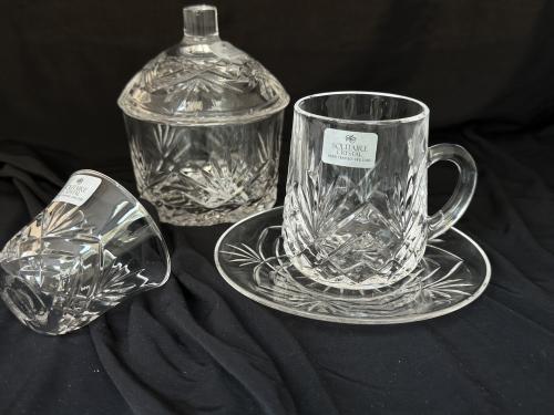 طقم كريستال ١٢ بياله ١٢ فجال سكريه