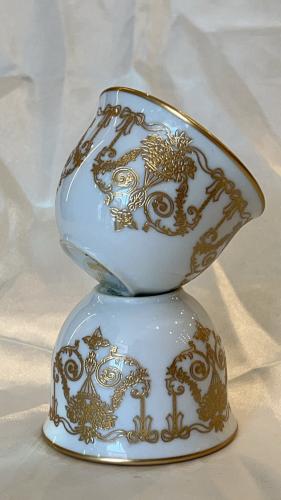 فناجيل بورسلان ذهبي ليزر ١٢ قطعه