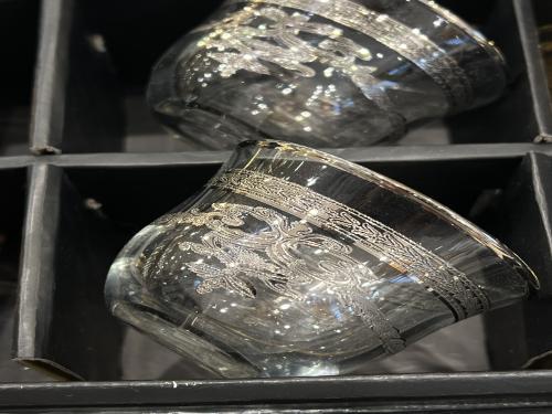 فناجيل كريستال فضي ١٢ قطعه