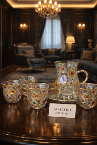 ‏طقم بيالات فناجيل فضي ٦ قطعه