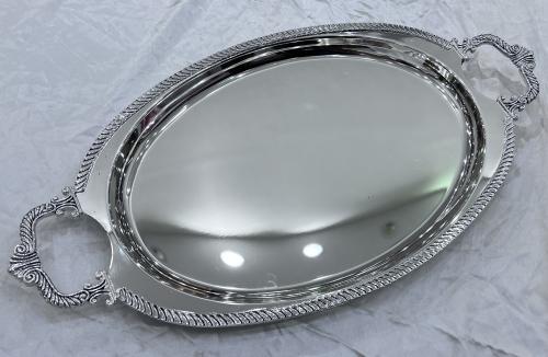 Silver tray, 42 cm long