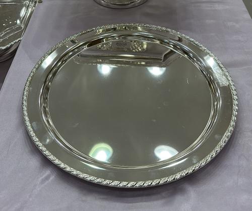 Silver tray, 32 cm diameter