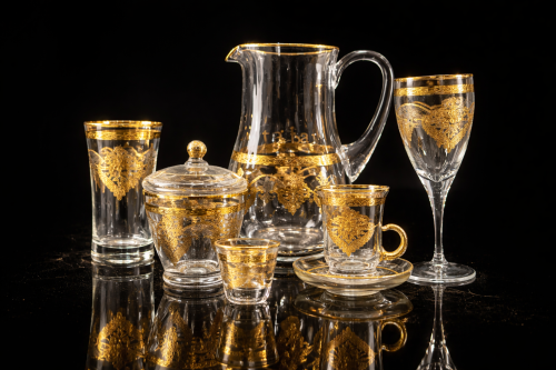 طقم كريستال ٧٥ قطعه نقش ليزر