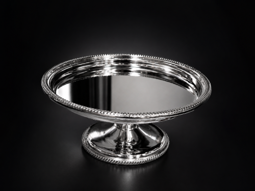 Small stand, silver, height 6 cm, diameter 15 cm