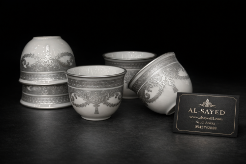 فناجيل بورسلان نقش ليزر ١٢ قطعه