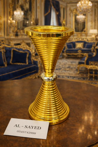 Gold incense burner, medium silver