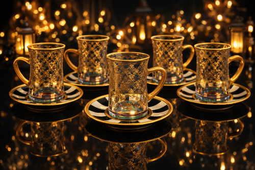 6-piece laser crystal tea set