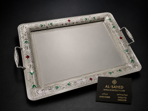 صينيه استيل ايطالي كبير طول ٥٨ سم